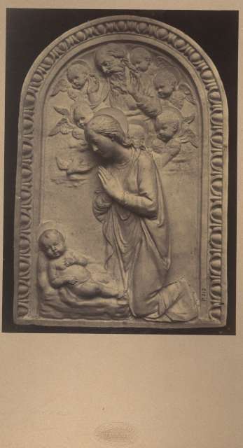 Philpot, John Brampton — Della Robbia Andrea - bottega - sec. XV - Madonna in adorazione del Bambino con Dio Padre e cherubini — insieme